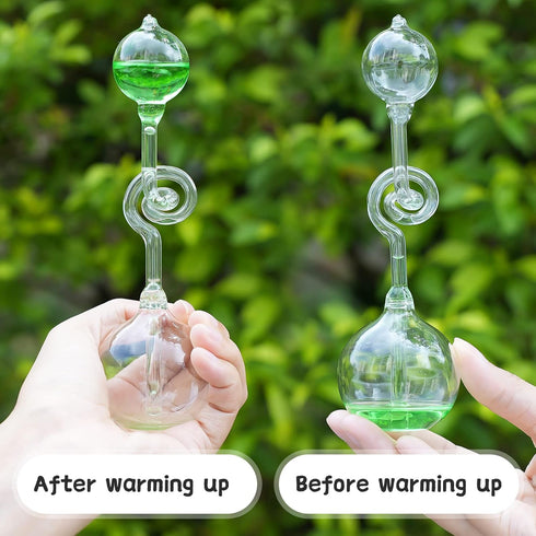 Office Thinking Hand Boiler, Glass Science Energy Transfer, Children Science Experiment, Thermometer Spiral Glass Science Energy Museum Toy Gifts (Green)