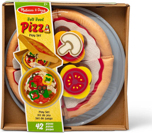 Set 42 Set 2+ Melissa & Doug Felt Food Mix And Match Pizza Play Food - Pieces Felt Pizza Play For Kids Kitchen, Pretend