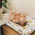 African Safari Jungle Animals Changing Pad Cover for Baby Girls & Boys, Giraffe, Elephant, Lion, Zebra, 32"/34" x 16"
