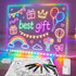 Led Note Board with Colors,16''Drawing Tablet,6 Modes & 8 Colors Light Up