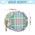 Plaid Round Pacifier Storage Case with Zipper, Portable Pacifier Case for Travel, Diaper Bag & Purse, Pacifier