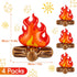 Sumind 4 Pieces Inflatable Campfire Props | 12 Inch Fake Camping Party Decoration for Indoor and Outdoor Games