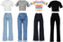 Bencailor 8 Pieces Doll Clothes for 11.5 Inch Girl Dolls, Cotton Elf Sweaters and Denim Pants Regular Outfit