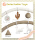Tummy 6 12 Little Dove Time Mat with Toys, Macrame Baby Play Mat for Newborn, Baby Gym with Milestone Cards