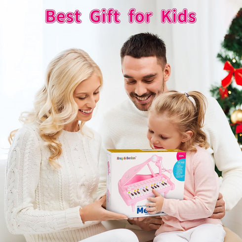 1-3 1 2 3 1st 1 2 3+ Amy&Benton Piano Music Toy Baby for Toddlers Pink for Girls Girl First Birthday Gift for Years Old