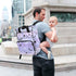 Jihqo Backpack 10L Diaper Bag Cute Bats Starry Sky Travel Diaper Bags for Women, Functional Baby Changing Bag