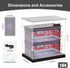 Display Case 1/64 Scale Diecast Parking Garage Model - 3-Tires with LED Light, 12 Parking Spaces, Full Acrylic Cover