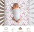 Selgkds 52''x28'' Pink Dot Bows Baby Crib Sheets for Girls Sweet Girly Bows Soft Stretchy Fitted Crib Mattress Covers
