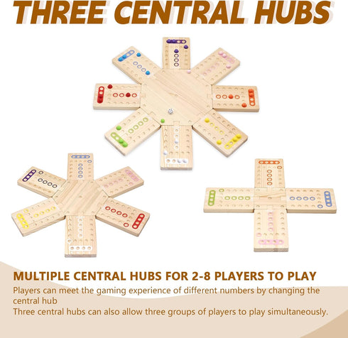 WGYKLRL 2 8 3 32 16 Wooden Board Game, The Wooden Board Can Provide a Gaming Experience for to Players, Featuring