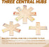 WGYKLRL 2 8 3 32 16 Wooden Board Game, The Wooden Board Can Provide a Gaming Experience for to Players, Featuring