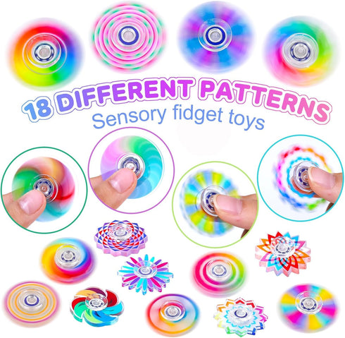 50 Pack Fidget Spinner for Kids Easter Basket Stuffers Mini Sensory Fidget Toys Bulk Adults Kid with Autism ADHD