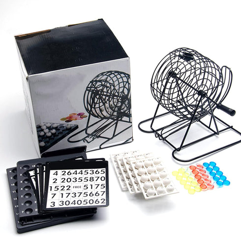 VBESTLIFE Cage Card Game Machine, Metal Rolling Cage with 75 Balls for KTV Party Bar Family Gatherings