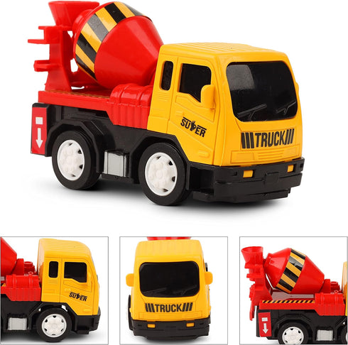 TOYZONE Friction Powered Mini Truck Series - BPA Free Friction Powered Toy, Unbreakable City Service Truck