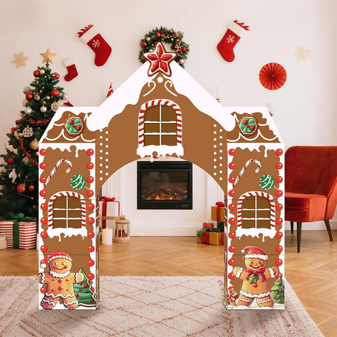 7 43 51 Bucherry Pcs Gingerbread Playhouse Christmas Gingerbread House Decorations Christmas Cardboard Castle