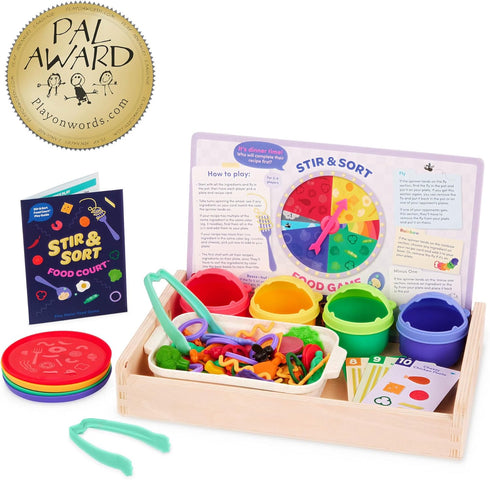 Battat Education Play Food Set - Sorting Toy Food for Toddler Pretend Play - Learning Kitchen Toys 3 Years+