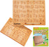 TanFans Wooden Alphabet Tracing Board, Montessori Educational Toy for Preschool, Fine Motor Skills Development Tool