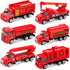 6 Pcs Diecast Fire Rescue Truck Vehicle Set - Alloy Metal Fire Truck Model Car Toys for 3+ Year Olds