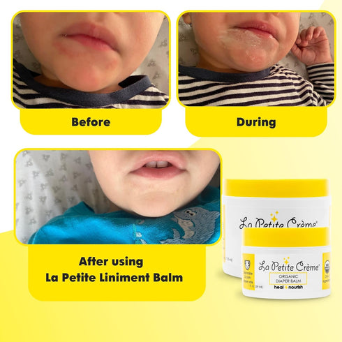 La Petite Creme Organic Diaper Balm (1 oz) - Gentle & Safe Healing Diaper Cream - USDA Certified Organic Baby Lotion