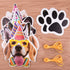 Duufin 15 Pieces Dog Faces Claws Party Banner Set, Birthday Portrait Banner for Dogs Theme Party Decoration