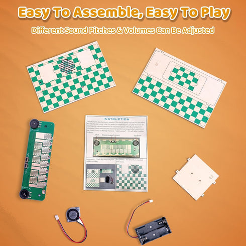 SCAEMO 8 Build Your Own Musical Instrument Portable Music Synthesizer, with Key Touchpad, Novelty Toys for Beginner