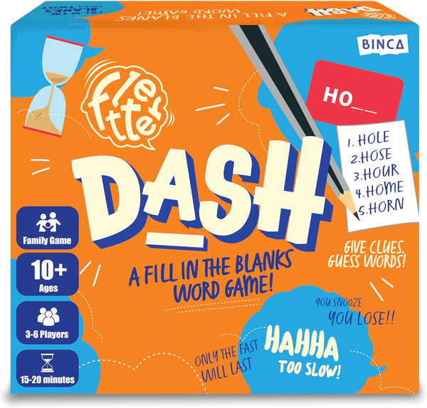 Fletter Dash, A Fun Fill-in-The-Blanks Strategic Word Card Game for All Ages