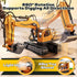 3 4 5 6 7 8 15 2.2 lb 4-6 RC Excavator Toys for Year Old Toddler Boys, Channel Remote Control Construction Toys