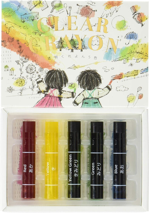 KOKUYO KE-AC26 Transparent Crayons, 5 Colors