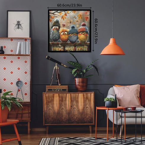 BBOLDIN 1000 Autumn Bird Puzzles for Adults Piece Nature, Pretty Fall Landscape Art Jigsaw Puzzles Plant, Butterfly