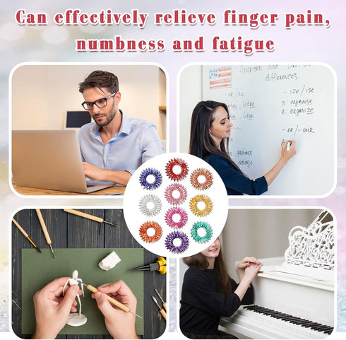 300 Nuogo Pcs Acupressure Rings Spiky Sensory Finger Rings for Fingers Stress Relief Fidget Sensory Toys for Teens