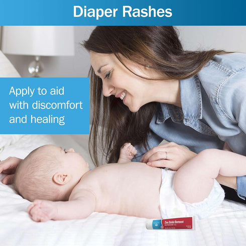1 oz Zinc Oxide Ointment for Adults and Babies - Diaper Rash Ointment - Skin Protectant for Diaper Rashes, Cuts
