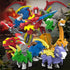 STOULKD 6 6+, 6 Packs 6-in-1 6, 7, 8, 9, 10+ Shapes Dinosaur Transforming Robot Toys for Kids of STEM Transformed