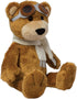 Manhattan Toy Aviator Teddy Bear, 12" Stuffed Animal Plush with Soft Goggles and Scarf