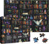 Larkipuzz Magic Book Library Puzzles for Adults 1000 Pieces, Funny Halloween Bookshelf Jigsaw