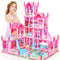 AmiDear Dollhouse with 4-Story 11 Rooms, Dream Gift Princess Doll House Playset with