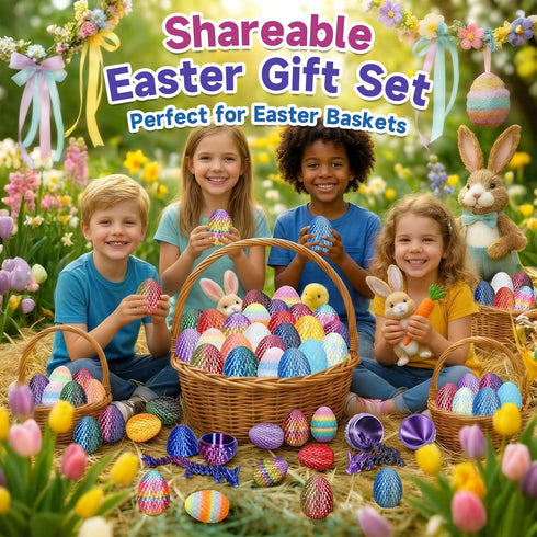 VivaNova 24 Pack 3D Printed Dragon Eggs, Surprise Eggs with Articulated Mini Dragons Inside, Easter Egg Hunt Fillers