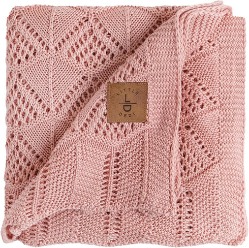 Hypoallergenic Baby Blanket - 30x40 Inches Pink, Oeko-TEX Certified, Thermal-Regulating, Silky Soft