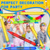 Demonwer 6 Set Pcs Giant Inflatable Crayon Pencil Large Blow Up Pencil Multicolor Crayon Balloon Prop Kit for Back