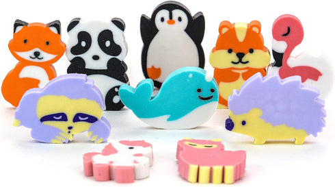Erasers for Kids, Pencil Eraser Animals, 30 Pcs Mini Erasers for Classroom Prizes, Bulk Gifts for Kids