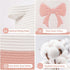 17.7"x15.7" Large Baby Laundry Hamper, Pink Bow Laundry Basket for Baby Girl, Toy and Blanket Storage Basket