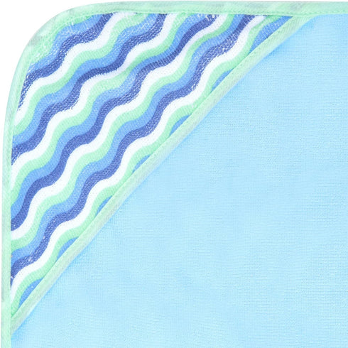 3-Pack 26x30 Inches Buttons & Stitches Boy's Blue Whale Hooded Baby Towels