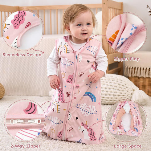 0-6 1.5 2-Way 100% Yoofoss Baby Sleep Sack Months, Tog Baby Wearable Blanket with Zipper, Cotton Organic Fabric Winter