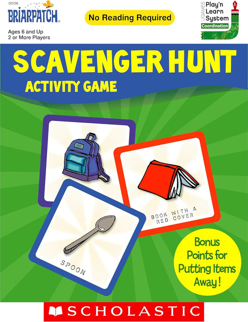 Briarpatch Scholastic Early Learning Scavenger Hunt, Family Friendly Board Game for Kindergarten and Preschool Kids