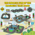 Set Pullback Set 3-5 4-8 5-7,Preschool Magnetic Tiles Road with Car & Magnet Ship,Traffic Themed Magnetic Building
