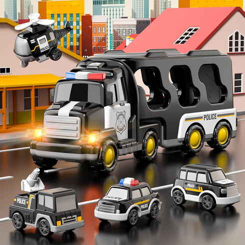 5 1 1 2 3 4 5 1-3 3-5, 1 2 3 4 5 Bennol Toddler in Police Truck Toys for Year Old Boys, Police Rescue Vehicles Car