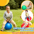 Lewtemi 6 Pcs Inflatable Hopper Ball 18 Inch Jumping Bouncing Ball with Handle and Air Pump for Kids Outdoor Games