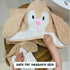 Set Riff Raff Friendly Bunny Hooded Towel - Premium Cotton Baby Towel with Mitt - Ultra Soft Machine Washable Cartoon