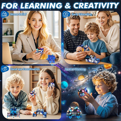 Set, 2 1 8-12 Star Cube Magic Cube in Yoshimoto Cube for Kids and Adults, Toy for Boys and Girls Ages