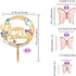 Butterfly Cake Toppers Decorations, 1 Big Happy Birthday Topper & 15Pcs 3D Pink Gold Cupcake Toppers