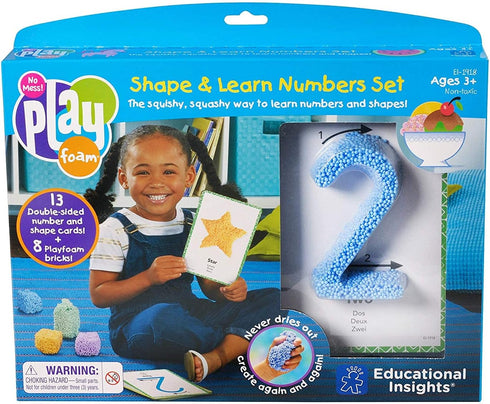 Set, Set, 3+ Educational Insights Playfoam Shape & Learn Numbers Flash Card Preschool Kindergarten Classroom