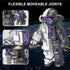 Set 14+ Finger Rock Space Astronaut Building for Adults, Semi-Mechanical Astronaut Action Model with Display Stand